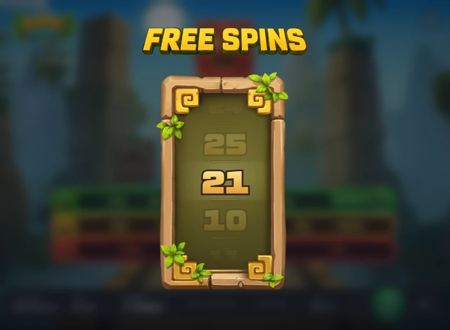 Aztec Totem free spins reel stops on 21