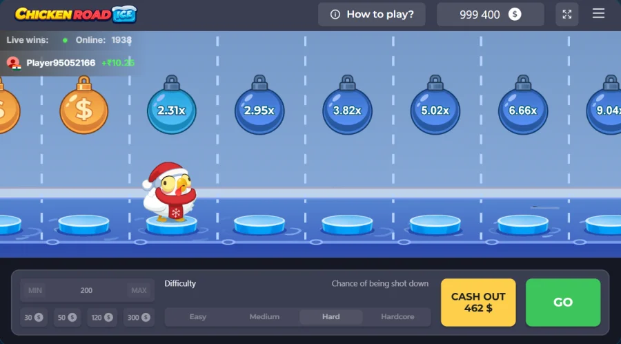 Chicken Road Ice crash game cash out at 2.31x