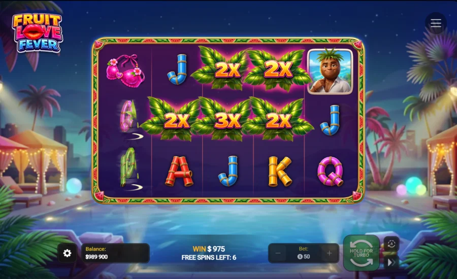Fruit Love Fever free spins with sticky wild multipliers