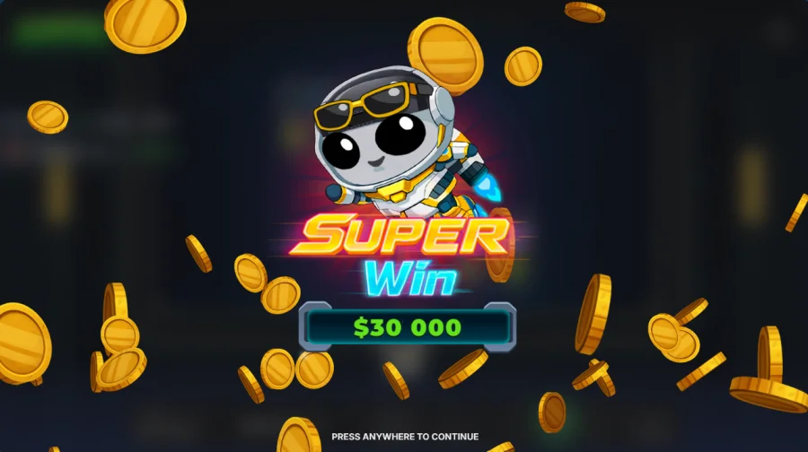 Jumper super win of 30000 credits from the bonus round