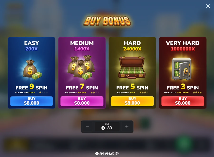 MegaBlock Empire buy bonus four cards 100x bet