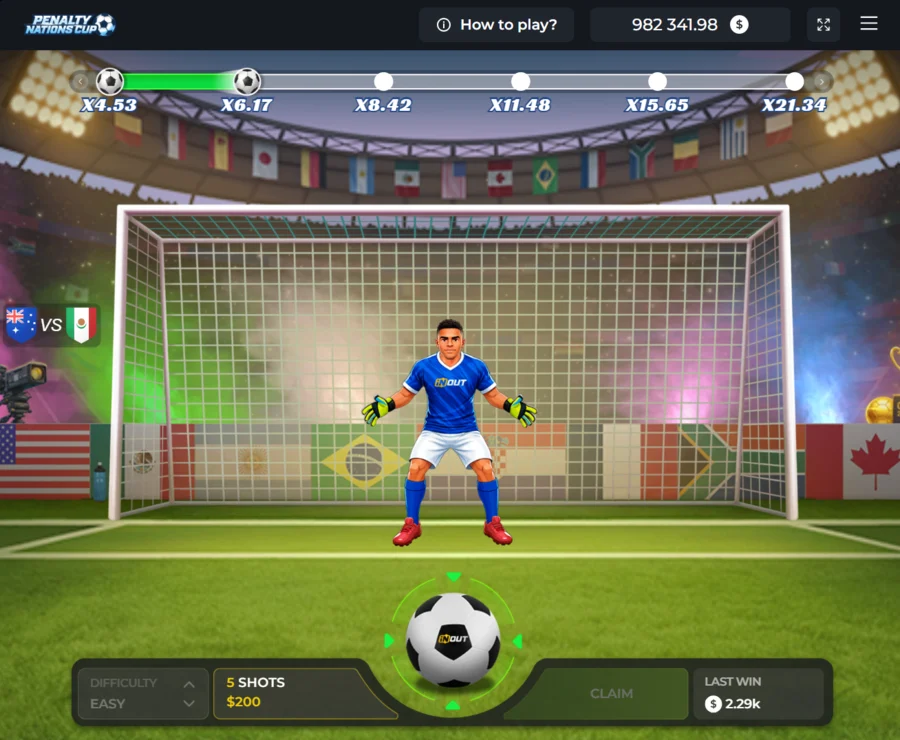 Penalty Nations Cup bonus multiplier ladder climbing to x21.34