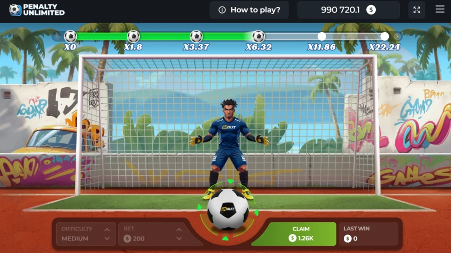 Penalty Unlimited crash game claim at 6.32x