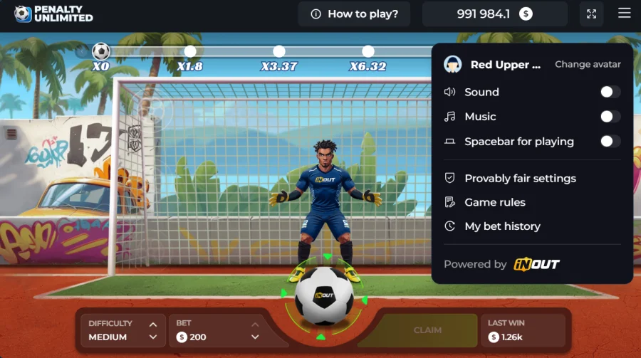 Penalty Unlimited provably fair settings and game rules