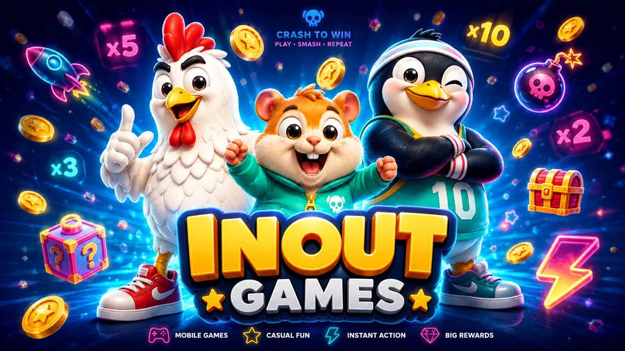InOut Games crash games provider characters lineup
