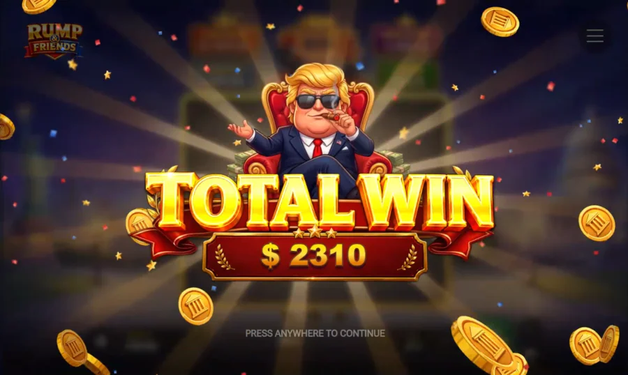 Rump and Friends bonus game result - 2310 total win from a bought Ultimate Rump round at a 33 stake