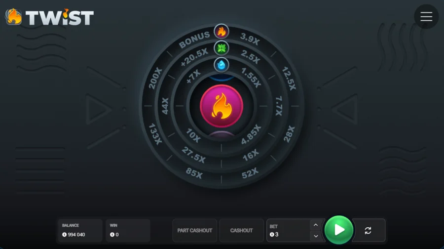 Twist by InOut Games - three elemental multiplier rings